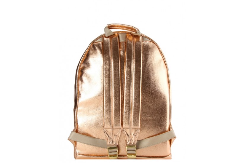 Σακίδιο πλάτης Mi-Pac Metallic Rose Gold Backpack σε Ρόζ χρυσό χρώμα